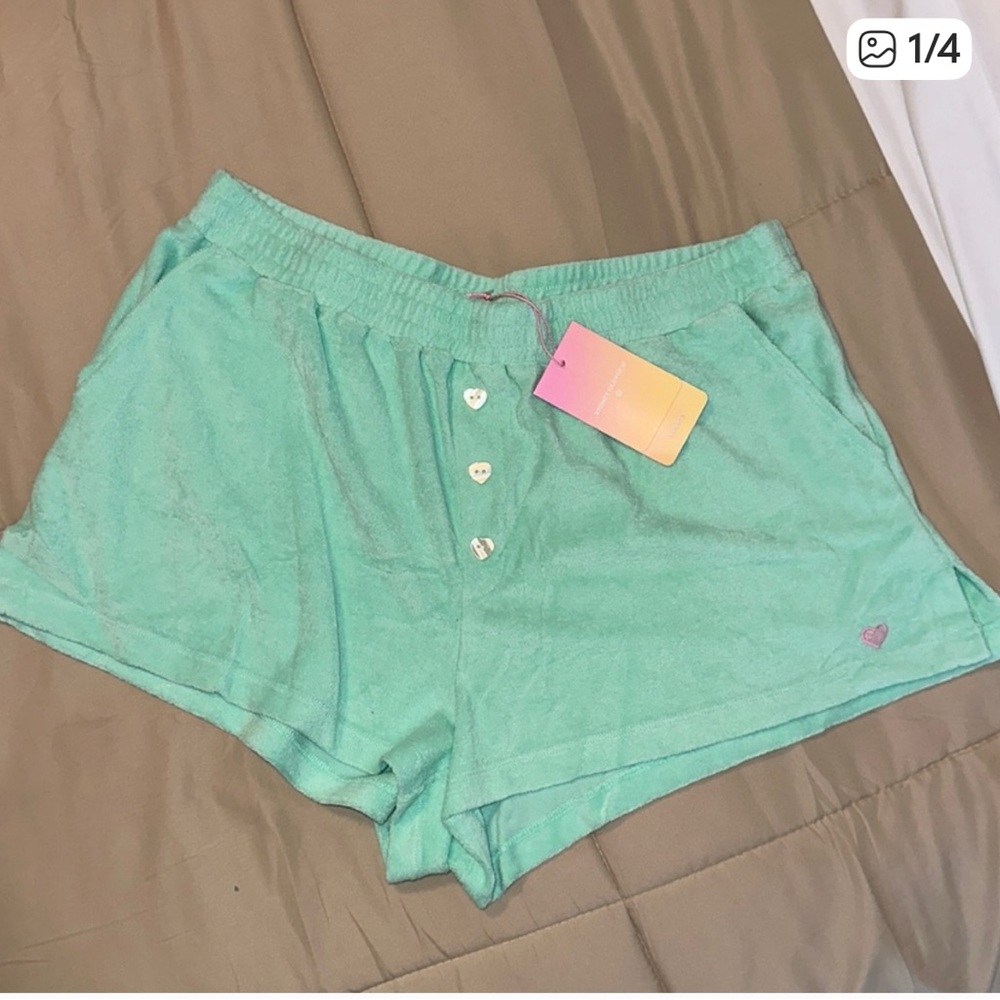 Stony Clover Lane terry cloth shorts mint size xsmall target sold out